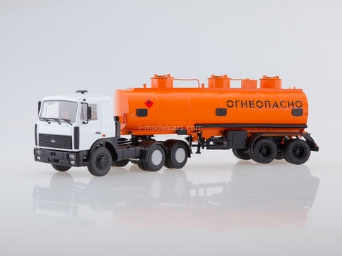 MAZ-6422 white with semi-trailer NEFAZ-96742 1:43 AutoHistory