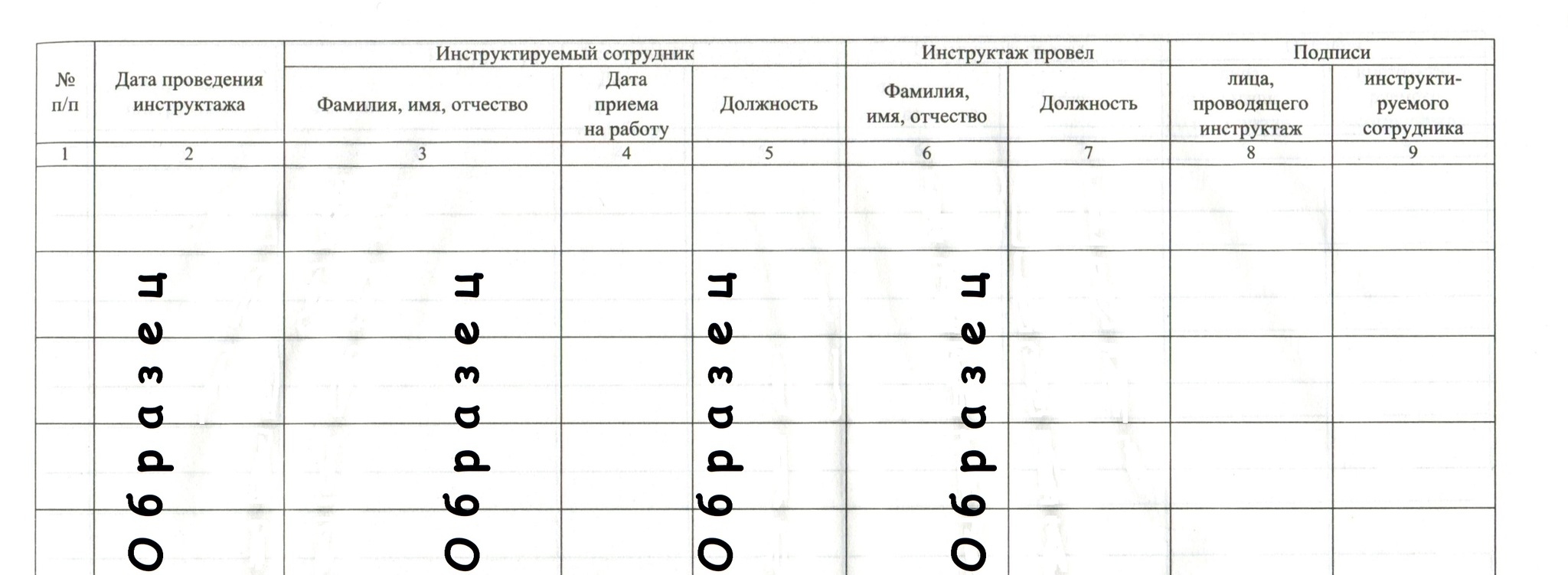 Журнал инструктажа по го и чс образец