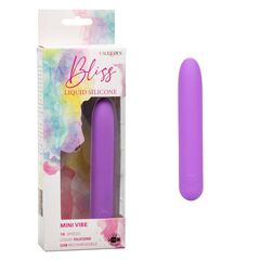 Фиолетовый мини-вибратор Bliss Liquid Silicone Mini Vibe - 10,75 см. - 