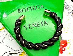 30455- Браслет lux витой из кожи и латуни в стиле BOTTEGA