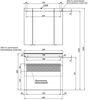 Aquanet 241388 Набор мебели Алвита 90 цв.серый антрацит (241388)