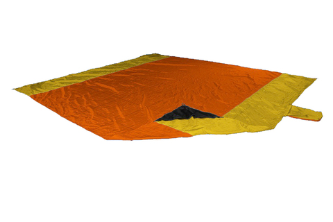 Картинка пляжное покрывало Ticket to the Moon Beach Blanket Orange/Dark Yellow - 1