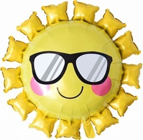 К Фигура, Солнце в солнечных очках, Желтый, 31''/79 см, 1 шт.