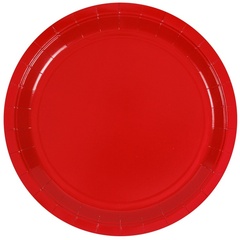 Тарелки однотонные, Красный, 23 см, 6 шт.