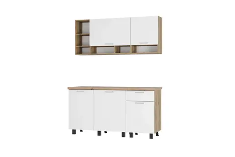 Кухня Вика 1.6 м крафт / белый