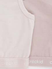 набор майка-топ  для девочки  К 1198-2уп/персиковый румянец,кофейный