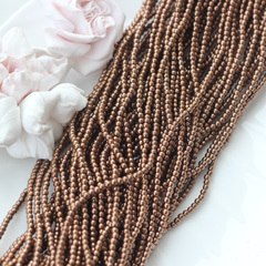 Гематин гематит, круглые бусины, 3 мм, шоколад, 1 нить, ГМ003