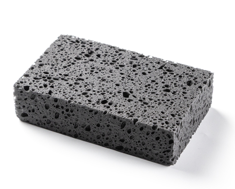 Shine Systems Black Sponge - чёрная крупноячеистая губка для мойки кузова автомобиля 20*12*6см