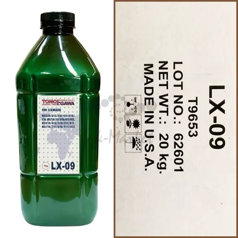 Тонер TOMOEGAWA Универсал тип LX-09 для Lexmark (фл, 1кг) Green ATM