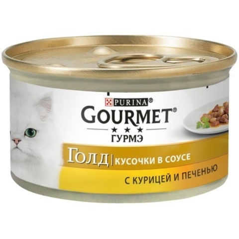 Gourmet Gold консервы для кошек (курица, печень) 85 г