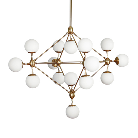 Люстра Modo Chandelier 15 Globes Gold