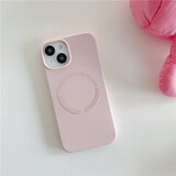 Силиконовый чехол Silicon Case с MagSafe для iPhone 14 (Светло-розовый)