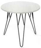 Журнальный столик ОСТИН Белое дерево / черный каркас