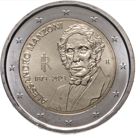 2 евро Италия 150 лет со дня рождения Алессандро Мандзони 2023 год