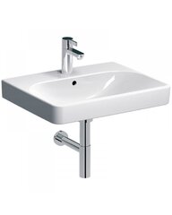 Раковина Geberit Smyle Square: Белый, B=50см, H=16см, T=41см, Отверстие под смеситель=По центру, Перелив=На виду фото