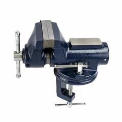 Тиски слесарные поворотные КОБАЛЬТ настольные, ширина губок 100 мм, захват 63.5 мм, 6.7 кг, наковальня, коробка (790-267)