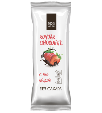 Konjak Chocolate Шоколад без сахара Клубничный