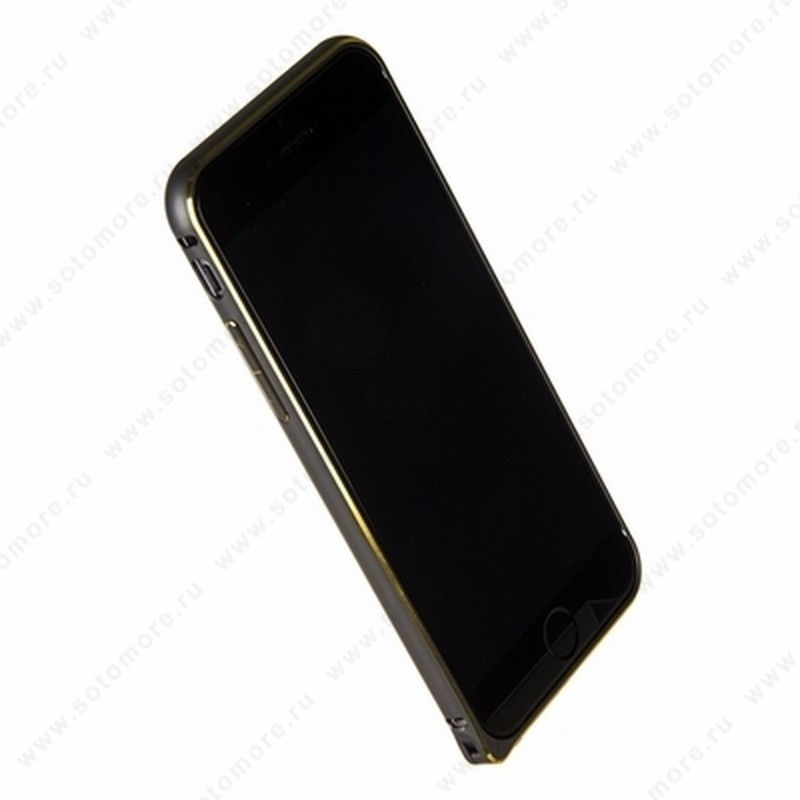 Бампер металический для iPhone 6s/ 6 под алюминий синий