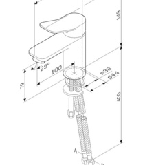 Cмеситель для умывальника, черный, AM.PM X-Joy - F85A02122