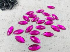 Стразы пришивные акрил, d 1,8х0,9 см, фуксия