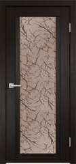 Межкомнатная дверь К-12 / Цвет тон Венге / Остекление "Гранит бронза" / Двери Верда
