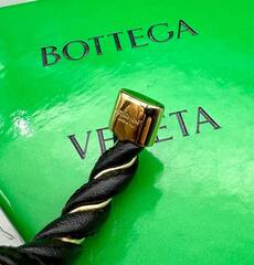 30455- Браслет lux витой из кожи и латуни в стиле BOTTEGA