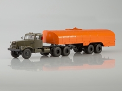 KRAZ-258B1 with semitrailer-tanker TZ-22 khaki-orange 1:43 AutoHistory