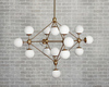 Люстра Modo Chandelier 15 Globes Gold