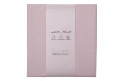 Простыня на резинке 180x200x30 Garda Decor розовая