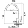 BelBagno BB-LAM03-2-IN-NERO Смеситель для кухни, нержавеющая сталь, исполнение чёрный