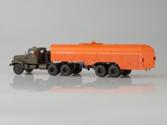 KRAZ-258B1 with semitrailer-tanker TZ-22 khaki-orange 1:43 AutoHistory