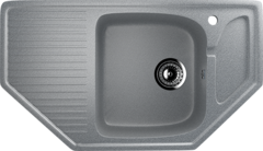 ULGRAN U-109  Угловая односекционная мойка с отверстием под смеситель