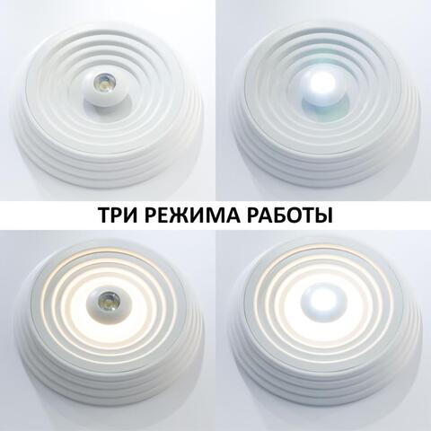 358602 OVER NT21 164 белый Накладной светодиодный светильник IP20 LED 4000K 25W 85-265V TRIN