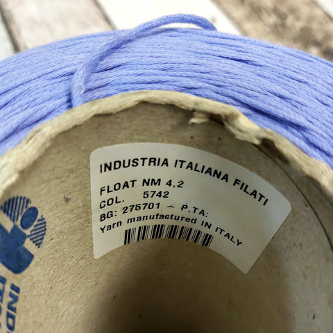 Хлопковый шнурок Industria Italiana Filati / FLOAT 420 голубой фиалковый