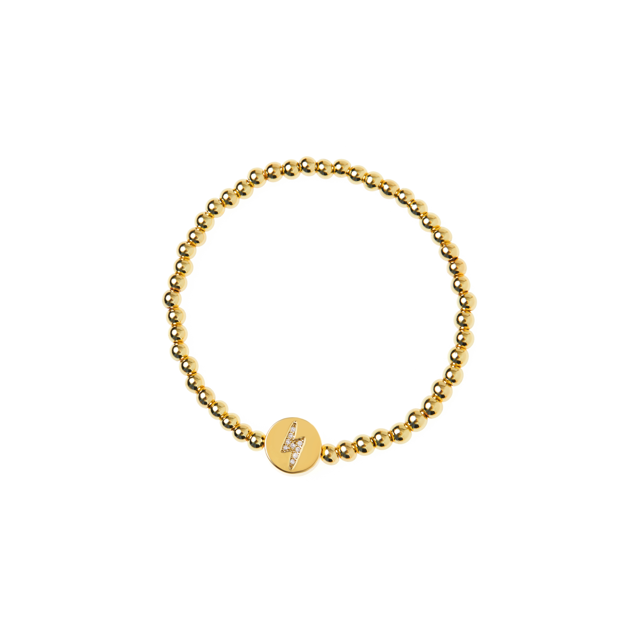 DÉJÀ VU Браслет Gold Lightning Crystal Bracelet - White déjà vu браслет gold lightning crystal bracelet pink