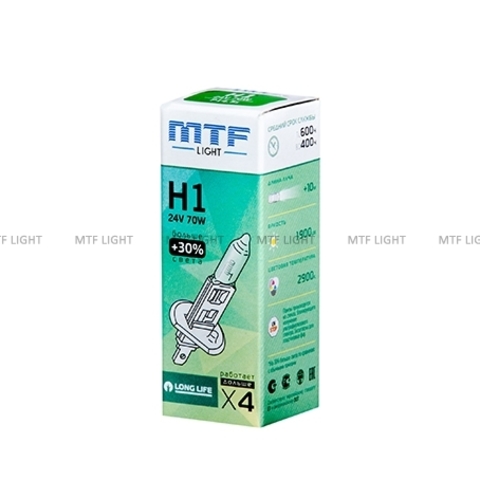 Галогеновые лампы MTF Light HS2401 Standard+30% H1 24V, 70W