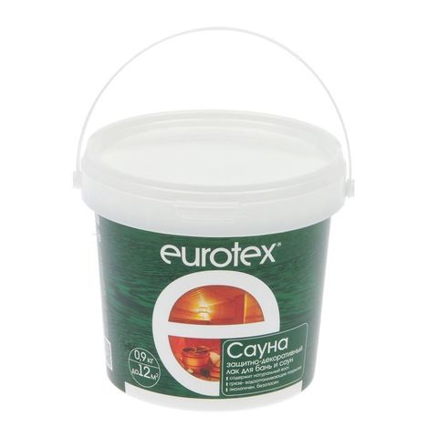 Eurotex-Сауна лак защитный для дерева 2,5 кг/4