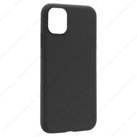 Накладка силиконовая для Apple iPhone 11 жесткий матовый черный