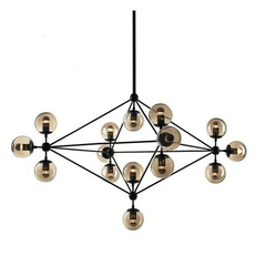 Люстра Modo Chandelier 15 Globes Black