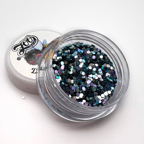 Шестигранники 1 мм Диско соты 2 г морская волна