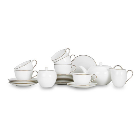 Сервиз чайный 21 предмет на 6 персон Narumi Золотая линия