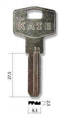 Заготовка вертикального ключа 10398 KAE-1| KAL 3 | KLE1
