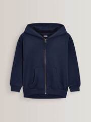 Толстовка с капюшоном на молнии для девочки Next 161-901, Темно-синий
