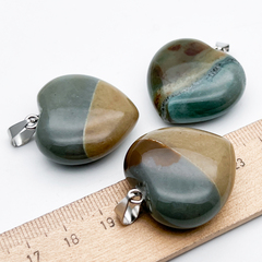 Подвеска Сердце, халцедон, размер 30*29 мм, цена за 1 шт