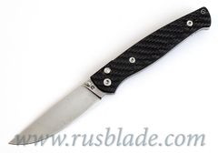 Cheburkov Leader Damascus Folding Knife Axis Carbon Fiber Best Russian Knives 