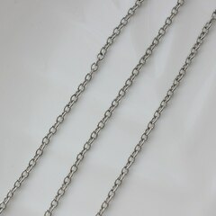 Цепочка 2,5*3 мм, родий, 1 метр, А038