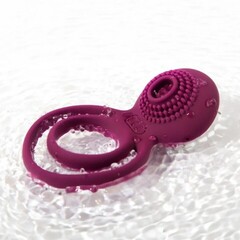 Двойное эрекционное виброкольцо Tammy фиолетовое от SVAKOM