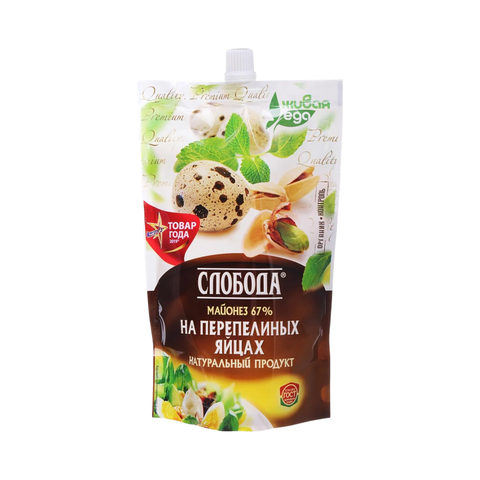 Майонез Слобода на перепелиных яйцах 67% 400г, шт
