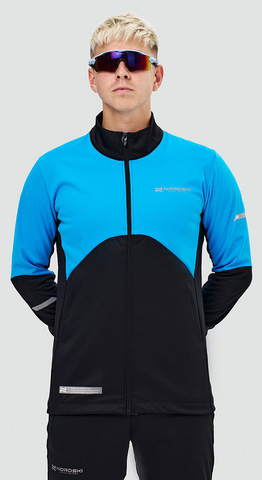 Элитная лыжная куртка Nordski Pro 2.0 Light Blue/Black мужская