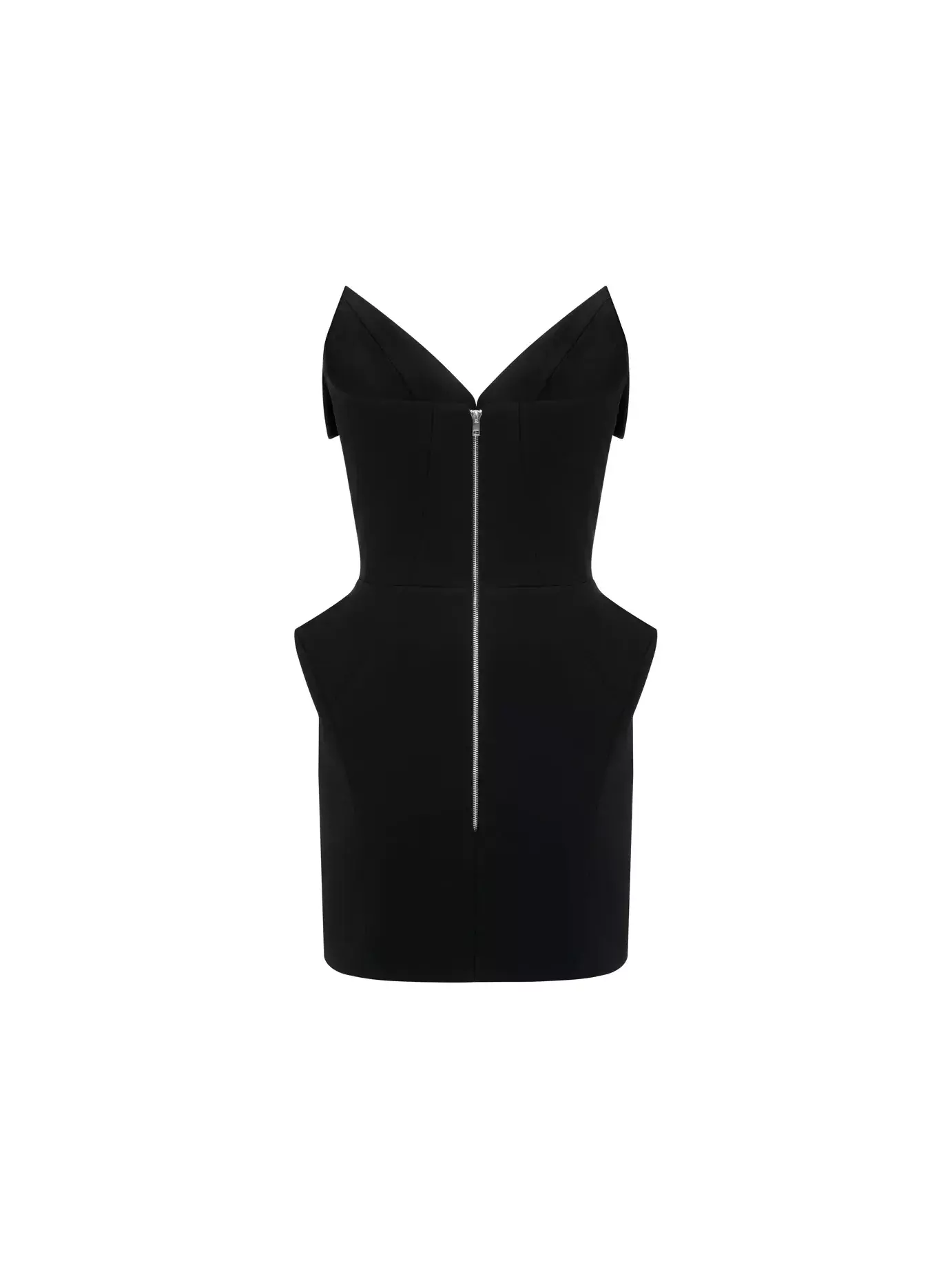 Платье черное мини с лацканами